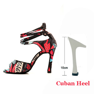 Ladingwu Salsa deju apavi sievietēm, meitenēm, vienkāršs stils, jauni, moderni ziedu džinsa latīņu deju apavi ar mīkstu apakšu balles deju apavi