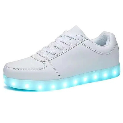 30-46 izmēra LED apavi bērniem, zēniem, meitenēm, spīdošas kedas ar gaismām kvēlojošām Led čībām bērniem un pieaugušajiem paredzētajām feminino tenisēm