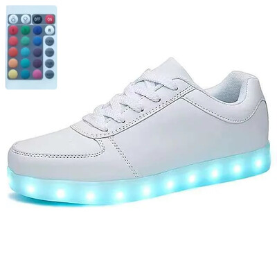 30-46 izmēra LED apavi bērniem, zēniem, meitenēm, spīdošas kedas ar gaismām kvēlojošām Led čībām bērniem un pieaugušajiem paredzētajām feminino tenisēm