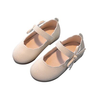 Toddler Little Girls Balerina Flats Kurpes Pievelkamās skolas ballīšu kleitu kurpes