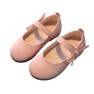 Toddler Little Girls Balerina Flats Kurpes Pievelkamās skolas ballīšu kleitu kurpes