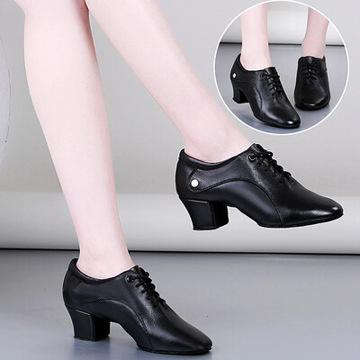 Deju kedas sievietēm džeza apavi Āda Modern Outsole Dance Sneakers Elpojoši Viegli Deju apavi sievietēm