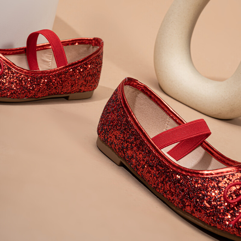 Nove baletne plesne cipele sa šljokicama za djevojčice iz 2024. Slatke cipele s okruglim prstima s leptirima i ravnim prstima Dječje modne elegantne cipele za zabavu