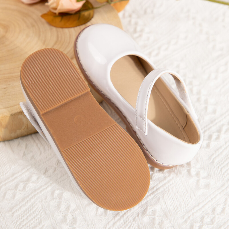 KIDSUN Black Fashion Παιδικά Παπούτσια Κοριτσιού Επίσημη αγκράφα Λαστιχένια σόλα Δερμάτινη Πριγκίπισσα Φόρεμα Παπούτσια Classic Size 21-32