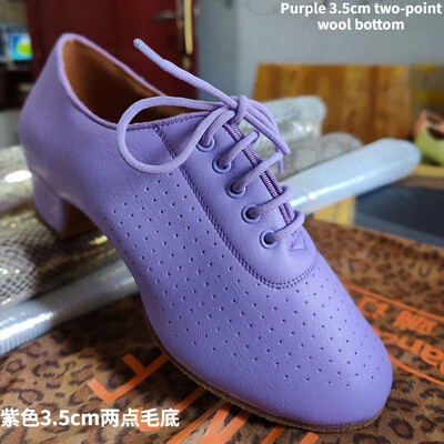 Skolotāju apavi Sieviešu latīņu deju apavi balles zālei Sieviešu govs ādas Modernie džeza deju apavi Oranžas un zaļas salsas deju apavi