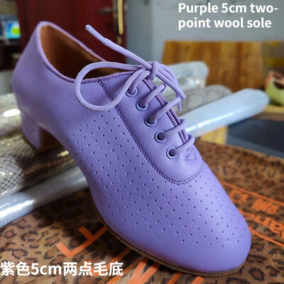 Skolotāju apavi Sieviešu latīņu deju apavi balles zālei Sieviešu govs ādas Modernie džeza deju apavi Oranžas un zaļas salsas deju apavi