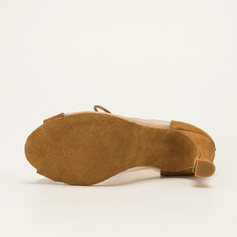 Profesionalne latino plesne cipele Ženske antilop mrežaste čizme za plesnu dvoranu za salsu za djevojčice Mekano dno Jazz latino čizme za vježbanje