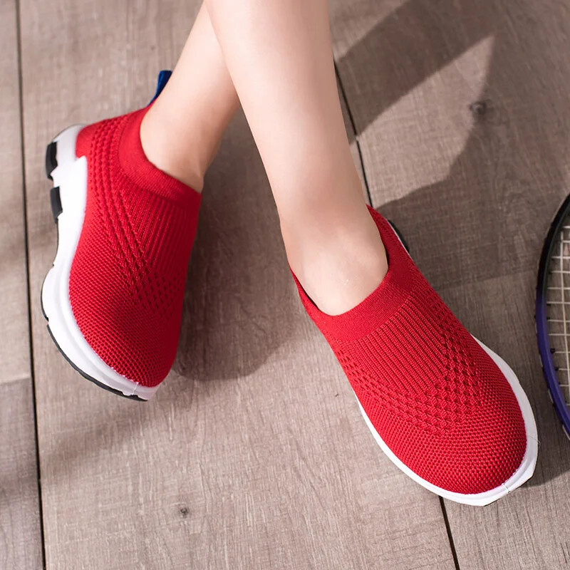 Μαύρο Κόκκινο Μπλε Εφηβικά παπούτσια για κορίτσια Slip on Elastic Παιδικά Παπούτσια Αγόρια Μαθητικά Προπονητικά Παπούτσια Σχολικά PEclass Sneakers E01293