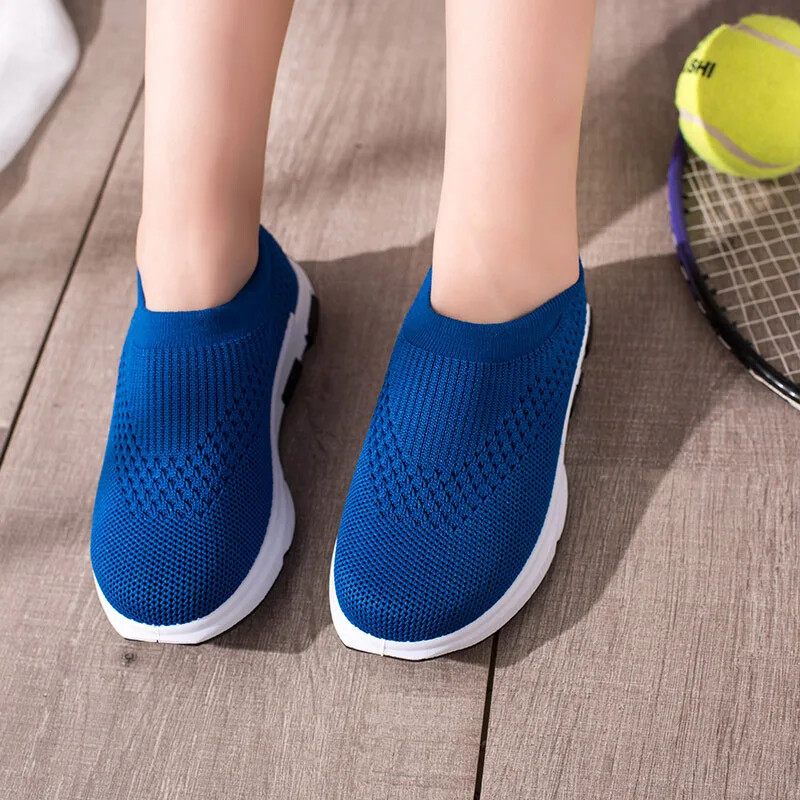 Μαύρο Κόκκινο Μπλε Εφηβικά παπούτσια για κορίτσια Slip on Elastic Παιδικά Παπούτσια Αγόρια Μαθητικά Προπονητικά Παπούτσια Σχολικά PEclass Sneakers E01293