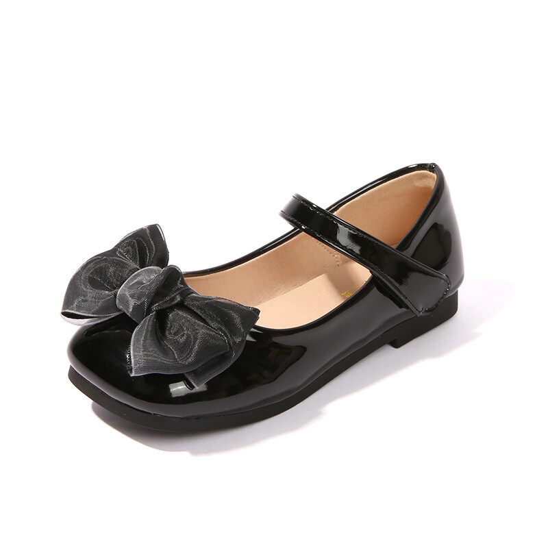 Crvene male kožne cipele za djevojčice, dječje cipele s mašnom, princeze, dječje jednostruke cipele za izvedbu, ležerne kožne ravne cipele za djevojčice