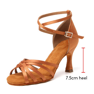 Latin tánccipők Női velúr talp Tango Indood tánccipők Kubai sarkú parti magassarkú társastánccipők nagykereskedelme