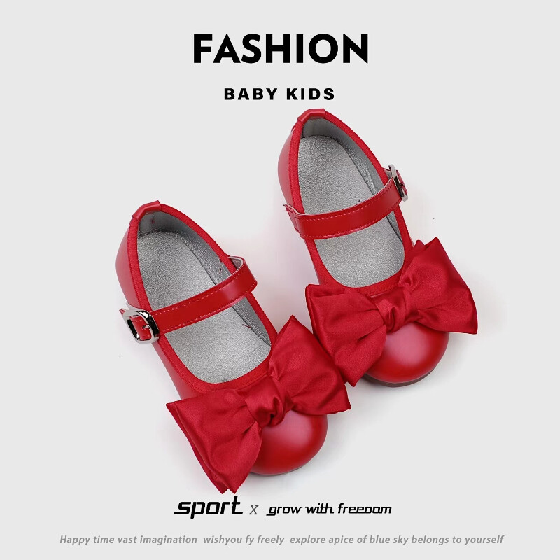 Princess cipele za djevojčice Vjenčanje Vrpce s mašnama Djeca Mary Janes 21-30 Moda za malu djecu Slatke proljetne balerinke