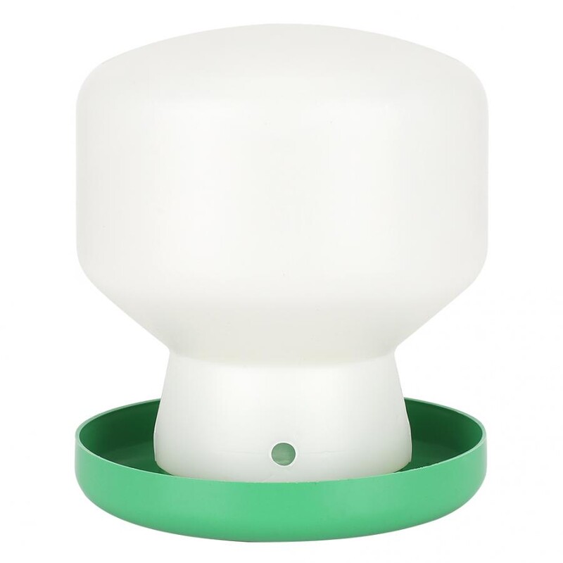 Naminių gyvūnėlių bridų automatinis girdymo fontanas didelis plastikinis žalias dangtelis baltas statinis paukščių girtuoklio lesyklėlės dozatorius balandžiams papūgoms