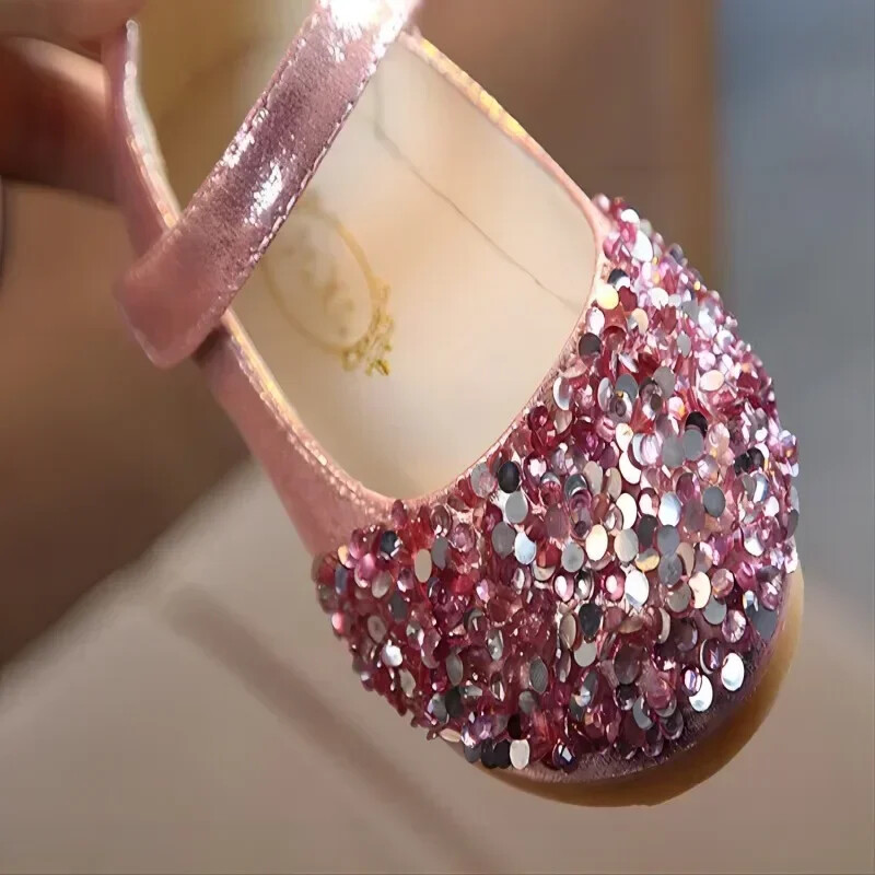 Νήπια Κοριτσίστικα Παπούτσια Glitter Δερμάτινα Flats For Little Παιδικά Παιδικά Φόρεμα Παπούτσια Princess Sweet Loafers Soft For Dance