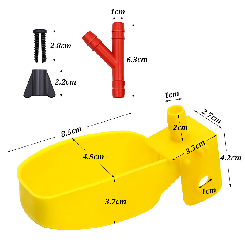 5 rinkiniai paukščių putpelių vandens gertuvės dubenėlio gėrimo puodeliai, automatiniai putpelių girdytuvai, skirti 10 mm vamzdžių paukščių papūgos girdykloms