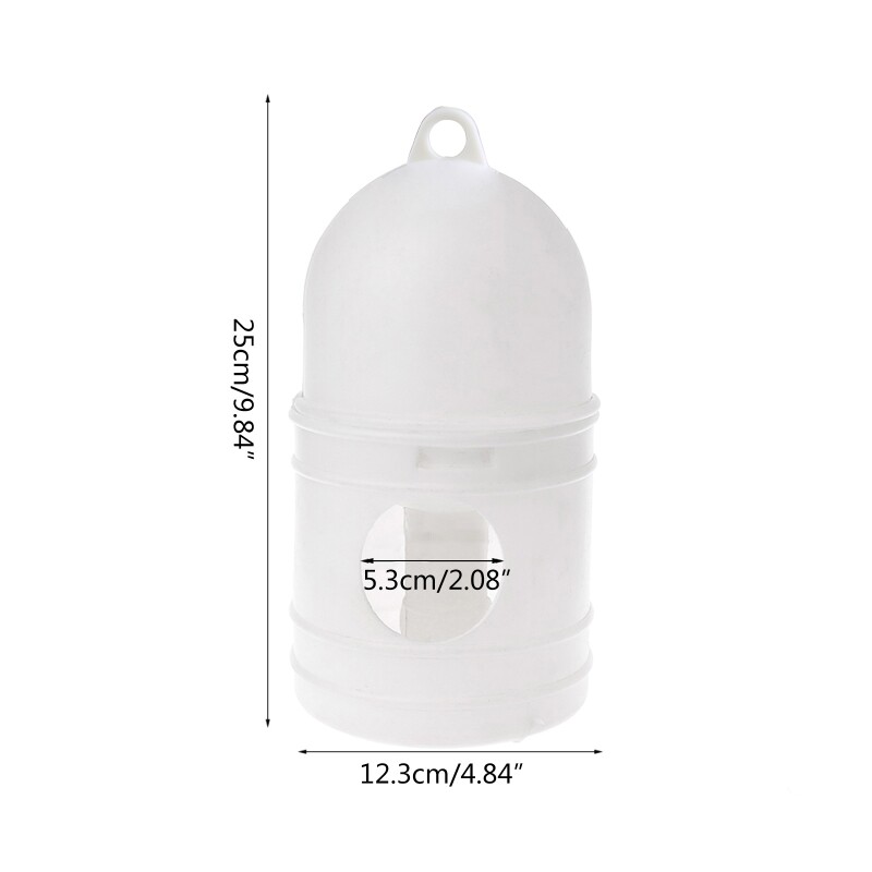 367A pakabinamas balandžių girdyklos tiektuvas su nešiojama rankena, skirta balandžių vandens girdyklai, talpa 1 l, skirta mažiems balandžių paukščiams