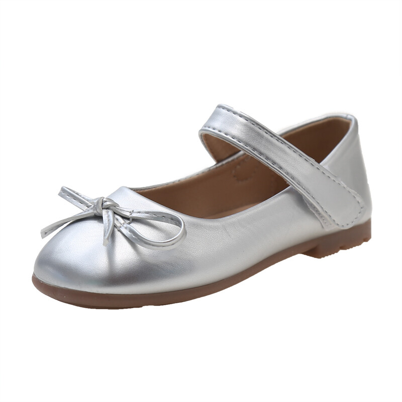 Βρεφικά κοριτσίστικα δερμάτινα παπούτσια για γαμήλια πάρτι Stage Flats με φιόγκο Princess Kids Mary Janes Παιδικά παπούτσια φόρεμα Glossy Chic