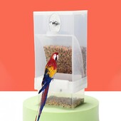 Paukščių lesyklėlės Automatinis paukščių lesytuvas su didelės talpos netvarkinga papūgos lesyklėlė Akrilo sėklų maisto konteineris mažiems paukščiams