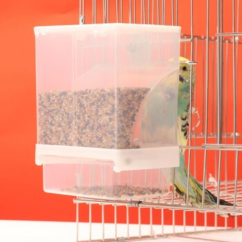 Bird Feeders Αυτόματη τροφοδοσία πουλιών με μεγάλη χωρητικότητα No Mess Parrot Feeder Drinker Acrylic Seeds Δοχείο τροφίμων για μικρά πουλιά