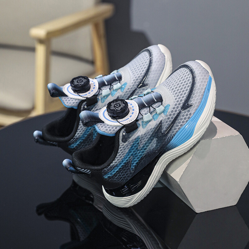 Cipele za dječake Ljetna mrežasta površina prozračna 2024 nove dječje sportske cipele tenisice za trčanje s mekanim potplatom na rotirajuće gumbe