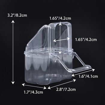 1 τεμ. Parrot Feeder Drinker Bird Supplies Cage Birds Water Hanging Bowl Box Pet Plastic Food Container Dispenser Bird Supplies