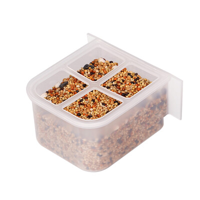 1 vnt. papūgos lesyklėlė, gertuvė paukščių reikmenys narveliams paukščiams vandens kabančių dubenėlių dėžutė naminių gyvūnėlių plastiko maisto konteinerių dozatorius paukščių reikmenys