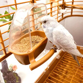 Bird Cage Feeder Parrot Birds Water Hanging Bowl Parakeet Feeder Box Κλουβί για κατοικίδια Πλαστικό δοχείο τροφίμων Προμήθειες πουλιών 1 τμχ