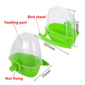 Bird Cage Feeder Parrot Birds Water Hanging Bowl Parakeet Feeder Box Κλουβί για κατοικίδια Πλαστικό δοχείο τροφίμων Προμήθειες πουλιών 1 τμχ