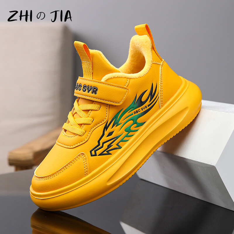 Nauji žieminiai vaikiški pliušiniai šilti batai berniukams ir mergaitėms, naujametiniai odiniai sportbačiai, madinga ir madinga deranti avalynė 29-39