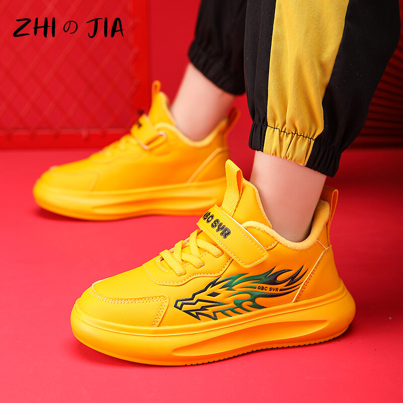 Nauji žieminiai vaikiški pliušiniai šilti batai berniukams ir mergaitėms, naujametiniai odiniai sportbačiai, madinga ir madinga deranti avalynė 29-39