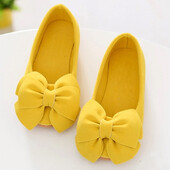 Vaikiški Bowtie Mocasin Loafers Pavasaris Ruduo Mergaičių Princesės Saldūs Batai Laisvalaikio lanko mazgai Minkšti vaikiški zomšiniai batai mažiems vaikams