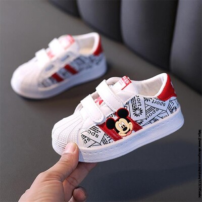Disney Mickey Mouse Gyerek Rajzfilm Cipők Fiúk Lányok Fehér tornacipők Gyermek Alkalmi Iskolai Cipők Gyerek Cipők Lányoknak