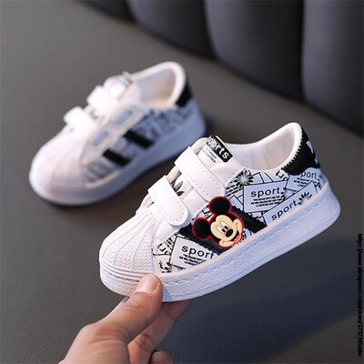 Disney Mickey Mouse Gyerek Rajzfilm Cipők Fiúk Lányok Fehér tornacipők Gyermek Alkalmi Iskolai Cipők Gyerek Cipők Lányoknak