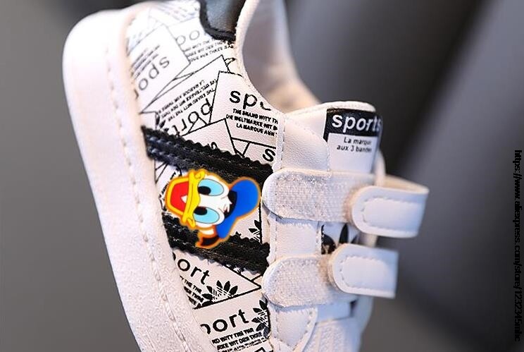 Disney Mickey Mouse Gyerek Rajzfilm Cipők Fiúk Lányok Fehér tornacipők Gyermek Alkalmi Iskolai Cipők Gyerek Cipők Lányoknak