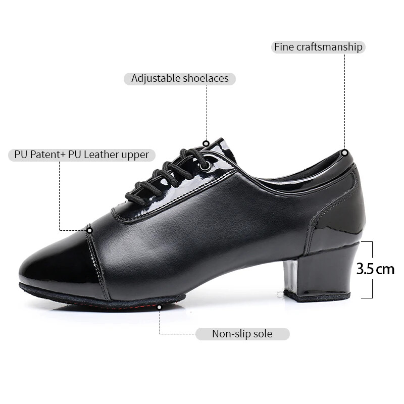 HOT Férfi Latin Dance Cipők Társastánc Cipők Modern teremcipők Férfi Tango Dance Sneaker Fiú Sarkú 3,5 cm