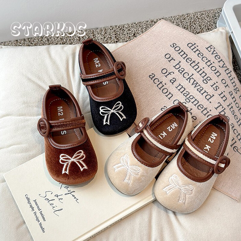 Elegantne cipele s mašnom i vezom, djeca, djevojčice, vintage balerinke od velura, bebe, dijete, mekani potplat, dizajn marke, baršun Mary Jane Zapatos
