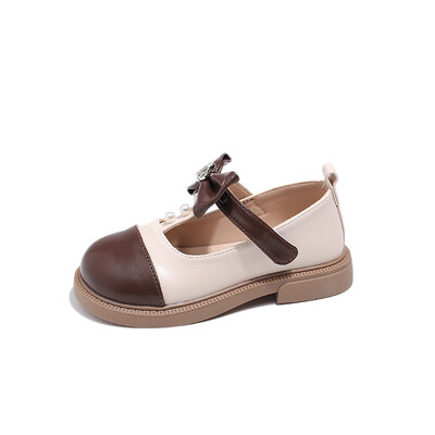 Pavasaris Rudens Meiteņu Ādas Apavi Sweet Chic Kids Balle Shoes Daudzpusīga tauriņa Bērnu Causal Princeses Plakanie apavi Mode Jaunums