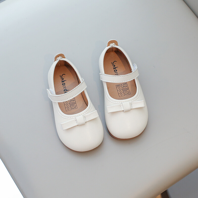 Djevojčice Kožne cipele za svatove Lagane, mekane kvalitete s mašnom i čvorovima Jednostavne modne jesenske dječje ravne cipele 21-34