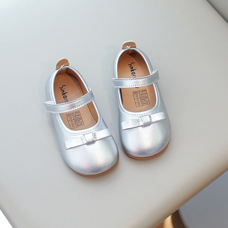 Djevojčice Kožne cipele za svatove Lagane, mekane kvalitete s mašnom i čvorovima Jednostavne modne jesenske dječje ravne cipele 21-34