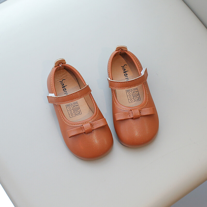 Djevojčice Kožne cipele za svatove Lagane, mekane kvalitete s mašnom i čvorovima Jednostavne modne jesenske dječje ravne cipele 21-34