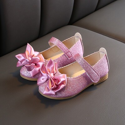 2025 Girls flitterek Bowknot Performance Viráglány Kis házigazda Exquisite Shoes Girl`s Dream