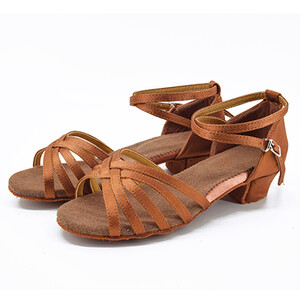 Mergaičių satininiai lotyniškų šokių batai žemakulniai pramoginių šokių batai suaugusiems, tango salsos batai, skirti pratyboms mažiems vaikams, lotyniškų šokių bateliai, pasirodymai