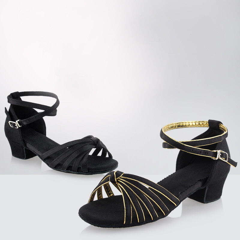 Mergaičių satininiai lotyniškų šokių batai žemakulniai pramoginių šokių batai suaugusiems, tango salsos batai, skirti pratyboms mažiems vaikams, lotyniškų šokių bateliai, pasirodymai