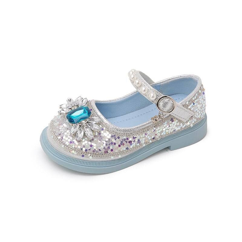 Dječje cipele za plesne nastupe sa sjajnim kristalima Cipele za princeze za djevojčice Neklizajuće Nove modne dječje ravne cipele 2025. Hookloop