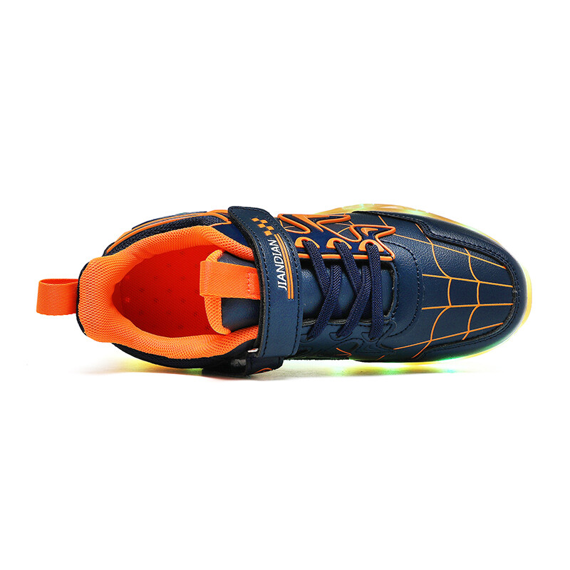 YUNICUS LED gaismas apavi Bērnu apavi Bērnu Flyknit kedas zēniem USB uzlādes gaismas apavi