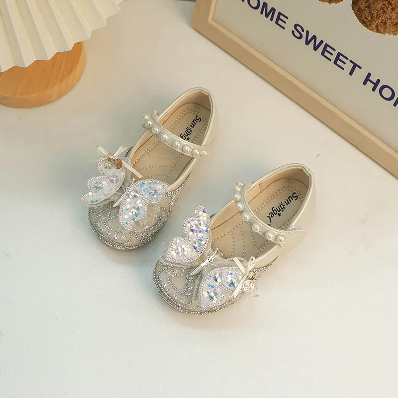 Laste nahast kingad Roosad šikid printsessikingad tüdrukutele Luksuslikud kivikivist lapsed Põhjuslikud moodsad lamedad kingad hingavad libisemiskindlad