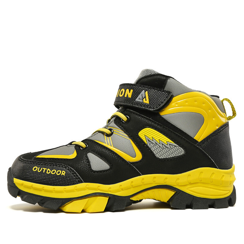 Zēniem Ikdienas apavi Ziemai silti Bērnu kedas Augstas augšdaļas Pretslīdes Bērnu Trenažieri Ūdensizturīgi Sporta Apavi Mode Rudens Gumija