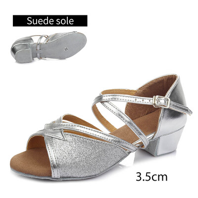 DKZSYIM Nauji Lotynų Amerikos šokių Batai Vaikiški Mergaičių Moteriški Tango Žemakulniai 3,5 cm Šokių Moteriški Jazz Šokių Batai 26-41 DYDIS