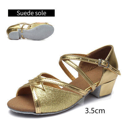 DKZSYIM Nauji Lotynų Amerikos šokių Batai Vaikiški Mergaičių Moteriški Tango Žemakulniai 3,5 cm Šokių Moteriški Jazz Šokių Batai 26-41 DYDIS