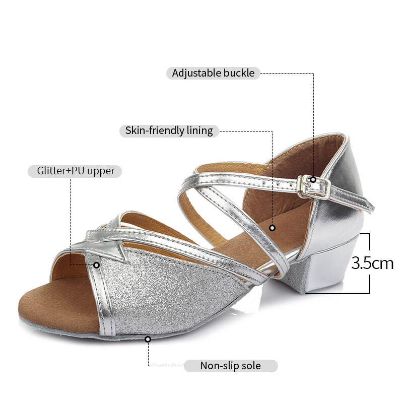 DKZSYIM Nauji Lotynų Amerikos šokių Batai Vaikiški Mergaičių Moteriški Tango Žemakulniai 3,5 cm Šokių Moteriški Jazz Šokių Batai 26-41 DYDIS